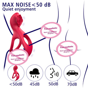 Anneau vibrant double aile avec télécommande sans fil et double mode de vibration pour adultes – Jouet sexuel silencieux pour adultes - Product Image 1