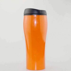 Couvercle de gobelet isotherme en acier inoxydable orange, tasse de voyage à isolation sous vide, isolation thermique de 6 à 12 heures, anti-fuite, écologique, minimaliste - Product Image 1