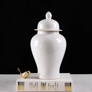 Chino nuevo estilo minimalista bastante alta calidad lujo Puro <span class=keywords><strong>Blanco</strong></span> jengibre tarro decoración del hogar aplicar a la sala de estar - Product Image 3