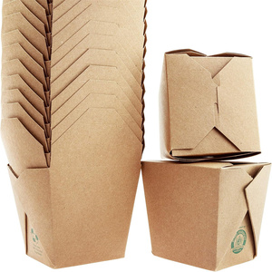 Eco Friendly Disposable Irregular Shape Kraft Paper PE Coating <strong>Noodle</strong> <strong>Box</strong> Matte Finish for Takeaway Food Snack <strong>Box</strong> Container - Product Image 2