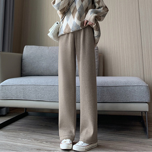 2025 autunno inverno nuovi <span class=keywords><strong>pantaloni</strong></span> Casual a vita alta da <span class=keywords><strong>donna</strong></span> transfrontaliera <span class=keywords><strong>pantaloni</strong></span> in maglia larga in Cashmere foderati in pile" - Product Image 6