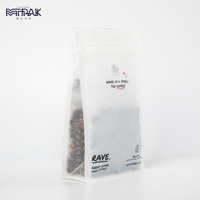 En stock, logo personnalisé imprimé Valve Zip Lock, emballage de café recyclable, pochette à fond plat, emballage de grains, sac de café