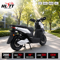 Moto électrique CE 2000W 72V avec batterie au lithium, vitesse maximale de 70 km/h (45 mph), charge maximale élevée, course, adulte