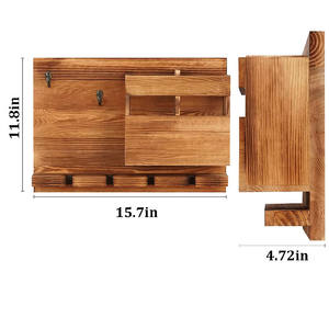 Étagère à vin à deux niveaux en <span class=keywords><strong>bois</strong></span> de pin rustique Présentoir à vin élégant - Product Image 2