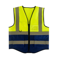 Nouveau gilet de sécurité jaune/orange fluorescent ANSI classe 3 100% polyester, veste avec logo personnalisé, réfléchissant, imperméable, LED clignotante