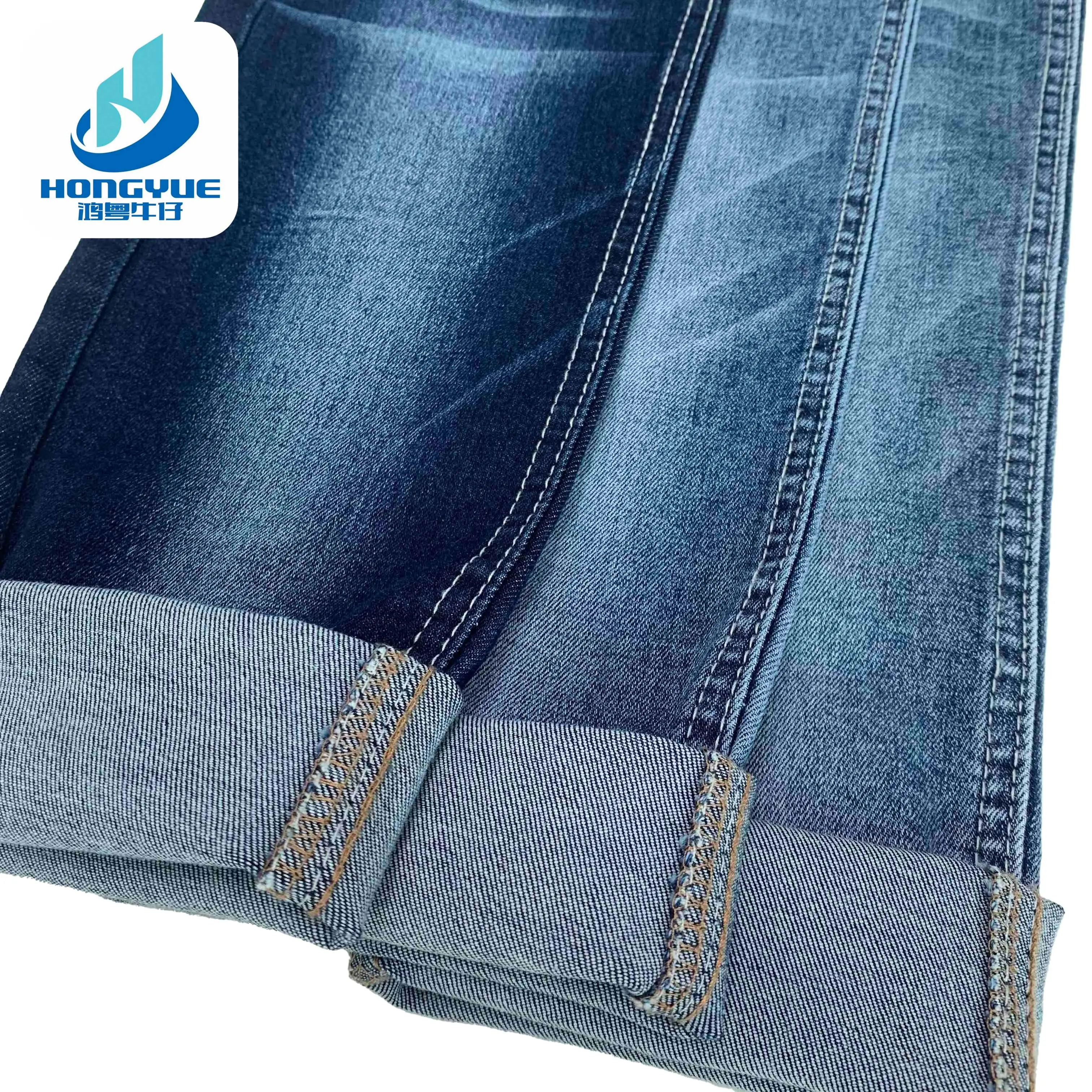 10oz bleu Indigo OE Twill Stretch Denim tissu Jeans tissu en rouleau