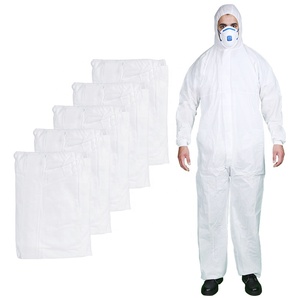 Overol Desechable Blanco Tipo 5/6 de Alta Calidad con Certificación CE, Impermeable, con Capucha, Resistente a Productos Químicos y Antiestático - Product Image 1