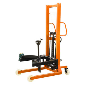 Lève-bidon hydraulique manuel pour fût d'huile en acier inoxydable <span class=keywords><strong>de</strong></span> 55 gallons, à fixation sur fourche, pinces antidérapantes, roues en nylon, levage <span class=keywords><strong>de</strong></span> 1500 mm - Product Image 4