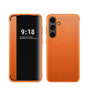 ขายตรงจากโรงงาน: เคสโทรศัพท์แบบพับหนังเรียบ Samsung S25 Plus ใช้ได้กับ S25/S25 Ultra ด้วย - Product Image 5