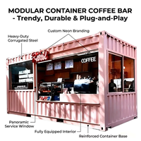 Conteneur en panneaux sandwich en acier personnalisé, écologique, respirant, extensible et durable pour les cafés, restaurants, bars et food trucks