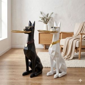 Handcrafted Resin Doberman Ornament - Unique Floor-Standing Decor for Home - Product Image 3