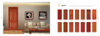 Portes en panneaux de bois de style chinois moderne en MDF, finition bois pour chambre à coucher et entrepôt, usage domestique