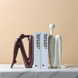 Back-to-Back Stick man Skulptur Metall Buchs tützen 2-teilige Art Decor Home Decor - Product Image 3