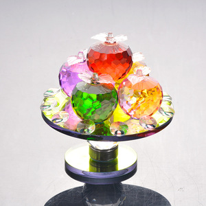 Ornements en cristal, boules colorées à facettes, présentoir rotatif, décoration de la maison, cadeau de Noël, style moderne - Product Image 4