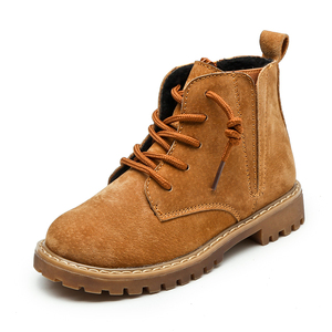 Nouvelle haute qualité en cuir Véritable Garçon Martin bottes pour Les Garçons D'hiver En Peluche chaussures pour filles enfants - Product Image 1