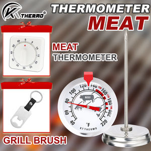 Thermomètre de four de cuisine à lecture instantanée en acier inoxydable facile à lire Ustensile de surveillance de la température essentiel Minuterie efficace - Product Image 4