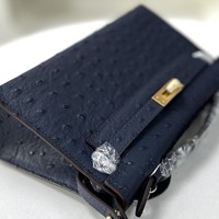 Nouvelle Pochette Bandoulière Exclusif Transfrontalier MINI Première Génération en Cuir Véritable à Motif Autruche Style Européen-Américain
