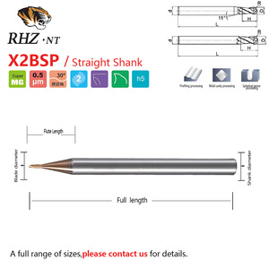 <span class=keywords><strong>Fraise</strong></span> <span class=keywords><strong>à</strong></span> nez sphérique <span class=keywords><strong>à</strong></span> rainure profonde <span class=keywords><strong>à</strong></span> <span class=keywords><strong>2</strong></span> cannelures Revêtement TiSiN de 2mm Coupeur de traitement universel économique avec support OEM ODM personnalisé - Product Image 4