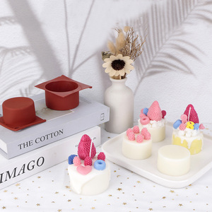 Silicone <b>Candle</b> <b>Mold</b> Round DIY Handmade Soap Diffuser Plaster <b>Mold</b> Ornament Craft Tool - Product Image 1