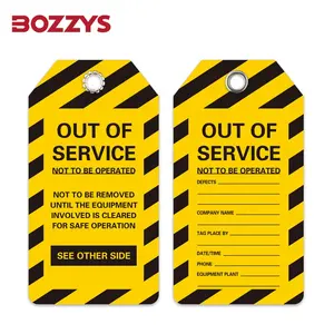Bozzys Pvc Plastic Elektricien Blokkeert Tagout-Tagout-Tags Met Gevaarskop Voor Elektrische Afdeling