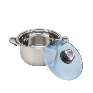 Đồ Dùng Nhà Bếp Thép Cổ Nồi 25 Cái Thép Không Gỉ Cookware Set Gift Set Nấu Ăn Pan Set Với Màu Xanh Thủy Tinh Nắp - Product Image 4