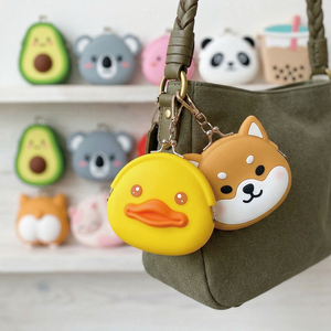 Monedero de Silicona con Cierre de Beso, Diseño Kawaii 3D de Animales y Frutas, con Logotipo Personalizado, Llavero, Estuche para Auriculares, Regalo para Niños, Venta al Por Mayor - Product Image 2