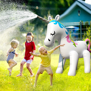 <b>Inflatable</b> Water Spraying Unicorn 220x160x80cm PVC Outdoor Play Toy for Kids Garden Fun - Product Image 1