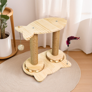 Árbol para Gatos de Papel Ecológico Grande y Duradero, Torre de 4 Niveles, Poste Rascador para Gatos, Juguete Interactivo que No Desprende Residuos - Product Image 3