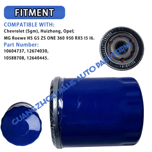 Filtri Olio di Alta Qualità per <span class=keywords><strong>MG</strong></span> Roewe HS GS <span class=keywords><strong>ZS</strong></span> <span class=keywords><strong>ONE</strong></span> 360 950 RX5 I5 I6 Chevrolet Huizhong Opel 10604737 12674030 10588708 12640445 - Product Image 2