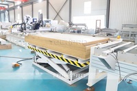 Máquina CNC Router ATC de Cuatro Procesos con Carga y Descarga Automática, Trituradora y Cepilladora de Madera, Línea de Producción de Muebles