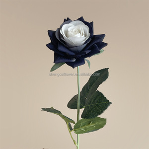 Gran oferta, cabeza de rosa, toque Real, color blanco y negro, simulación de flor rosa, ramo de rosas de caballero negro para decoración de interiores - Product Image 3