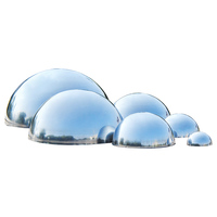 Bille/sphère en acier inoxydable semi-creuse hautement polie, diamètre 15 mm, 20 mm, 25 mm, 30 mm, 40 mm, 50 mm, 60 mm, 76 mm, 80 mm, 100 mm
