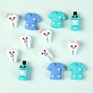 ลูกปัดซิลิโคน 3 มิติ รูปฟันการ์ตูน สำหรับทำสร้อยข้อมือ DIY แพ็คใหญ่ สำหรับตกแต่ง - Product Image 3