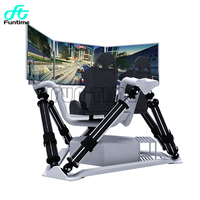Simulador de Carreras 4D para Deportes de Interior, Asientos con Movimiento, Juegos de Entretenimiento, Simulador de Conducción de Autos 5D con 3 Pantallas