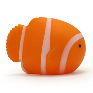 Jixin phim hoạt hình cao su động vật Cá hề tắm & bơi đồ chơi cho trẻ sơ sinh 0-4 năm Squeeze-and-Shout - Product Image 3