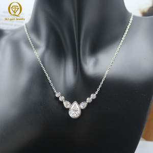 Collar de Moda con Colgante de Siete Diamantes en Forma de Pera, Cadena con Dijes Redondos y en Forma de Lágrima, Joyería de Oro para Mujer, Regalo para Uso Diario - Product Image 4