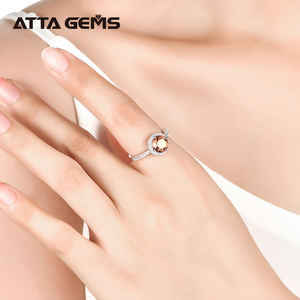 Amethyst Sapphire 925 Sterling Silber Ringe für Frauen 2,3 Karat Runde Form Erstellt Diaspore Zultanite Stein Hochzeit Band - Product Image 5