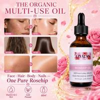 Aceite de Rosa Mosqueta 100% Natural y Orgánico, Puro, Prensado en Frío, Sin Refinar, Suero Hidratante Antienvejecimiento para Rostro, Cabello y Piel, 60 ml, Vegano, OEM Personalizado