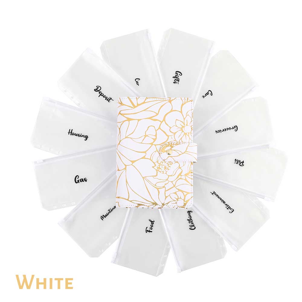 Carpeta de efectivo blanca
