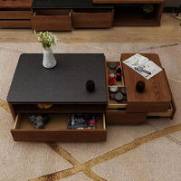 Table basse multifonctionnelle créative en bois durable de style nordique pour petit appartement, ensemble de meubles modernes