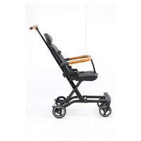 Poussette bébé Abon BS1698 convertible légère 4-en-1 en alliage d'aluminium et tissu, haute visibilité, pliable, charge maximale 15 kg