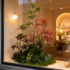 Planta Artificial Verde para Decoración de Interiores, Planta Decorativa para Ventanas - Product Image 1