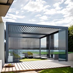 Kits de toit pour pergola de jardin en aluminium Couvre-patio Canopy Designs avec persienne Gazebo Catégorie de produit Stores et volets - Product Image 1