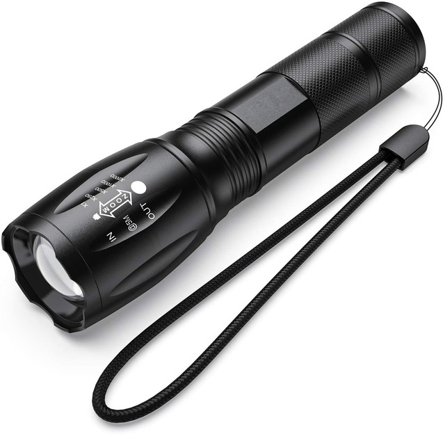 Zoom Powerful 10 Watt Waterproof LED Flashlight Rechargeable Torch Light Aluminum Alloy Body Long Range T6 Tactical Flashlights