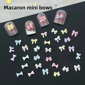 <span class=keywords><strong>Mini</strong></span> nœuds pour nail art, accessoires mignons et doux couleur <span class=keywords><strong>macaron</strong></span>, polyvalents, petits nœuds tridimensionnels en résine, accessoires DIY pour ongles. - Product Image 5