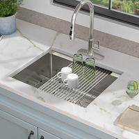 Évier de cuisine multifonctionnel en acier inoxydable 201/304 avec accessoires