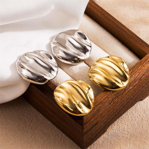 Custom Minimalist Zebra Round <strong>Earrings</strong> 18K Gold Plating Brass Cute <strong>Small</strong> <strong>Stud</strong> Earings for Women Girls - Product Image 4
