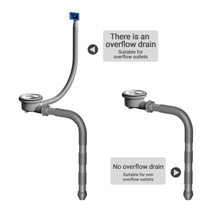 Scolino moderno in acciaio inossidabile e ottone per lavello Super <span class=keywords><strong>salvaspazio</strong></span> facile da installare per scarichi di rifiuti da cucina e balcone - Product Image 2