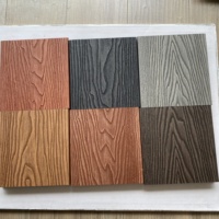 Plancher extérieur en composite bois-plastique anti-UV 3D, nouveau design, terrasse en WPC avec grain de bois en relief 3D
