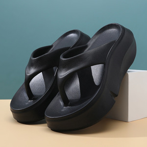 Guru Women's Thick Sole <b>Flip</b> <b>Flops</b> EVA Breathable Non Slip Summer Sandals <b>White</b> Black Pink Sand Color - Product Image 2